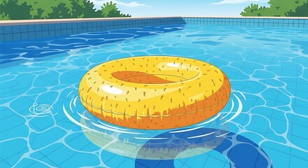 Yellow Ring in Pool.