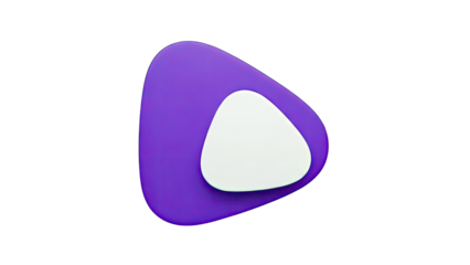 Purple and White Play Button Icon