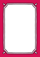 Minimalist black double line frame border for invitation