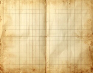 Open Book with Aged Paper Texture and Horizontal and Vertical Lines