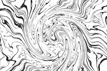 Abstract Black and White Marble Swirl Pattern