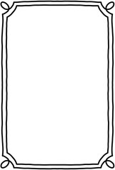 Minimalist black double line frame border for invitation