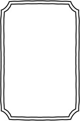 Minimalist black double line frame border for invitation