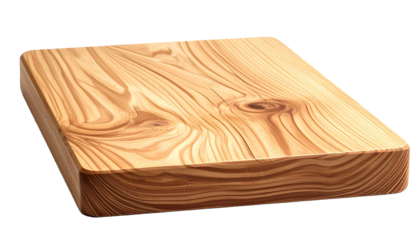 Solid Wood Board with Natural Grain Pattern and Knots, Rustic Timber Slab