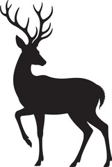 Fototapeta premium Elegant Deer Head with Antlers for Logo & Wildlife Design