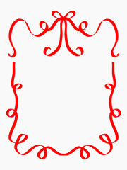 Hand drawn frame ribbon doodle collection