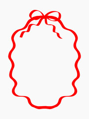 Hand drawn frame ribbon doodle collection