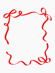 Hand drawn frame ribbon doodle collection