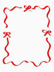 Hand drawn frame ribbon doodle collection