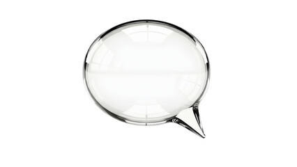 Fototapeta premium Modern glass speech bubble for communication