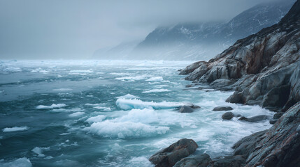 Arctic Expedition Vessel and Greenland Polar Map Collection