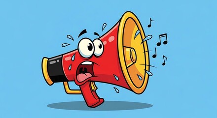Loud Cartoon Megaphone.