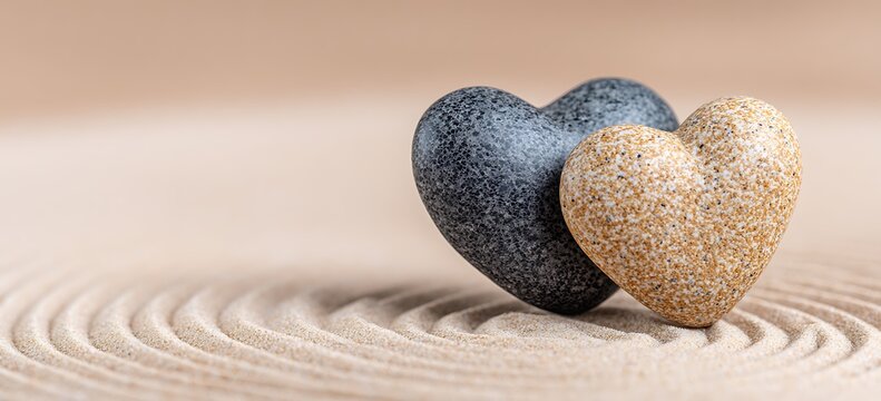 Tower of pebbles with a heart-shaped pebble.