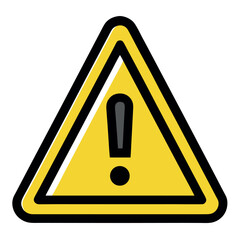 Yellow warning triangle with a black border and exclamation mark