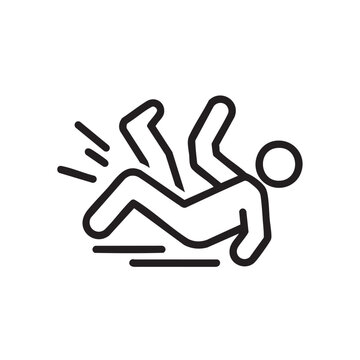 Icon of a person slipping and falling down