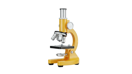 Yellow Compound Microscope