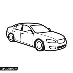 Obraz premium Modernsedancarvectorillustrationisolatedview