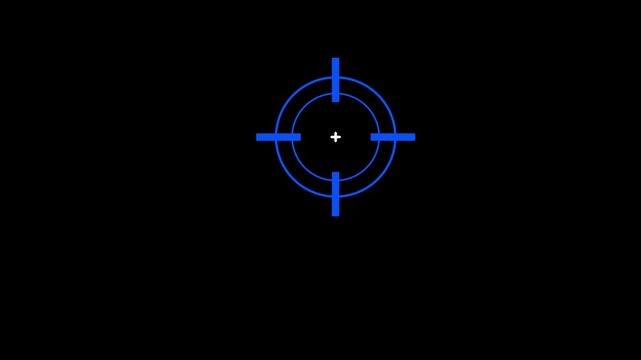 Animated of target icon with crosshair design symbolizes precision, accuracy, and focus in digital interfaces.