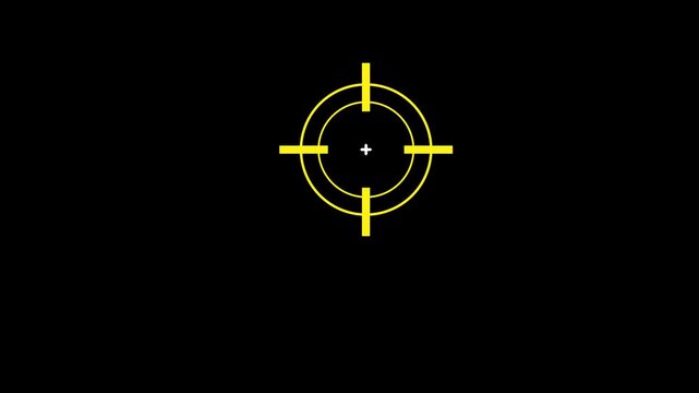 Animated of target icon with crosshair design symbolizes precision, accuracy, and focus in digital interfaces.
