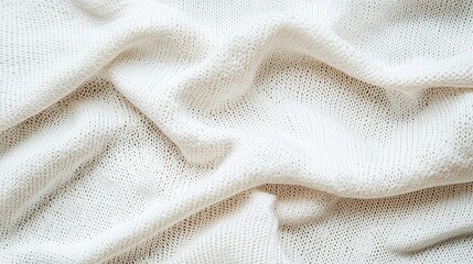 Close-up white t-shirt texture, fabric detail, stitching visible