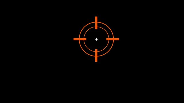 Animated of target icon with crosshair design symbolizes precision, accuracy, and focus in digital interfaces.