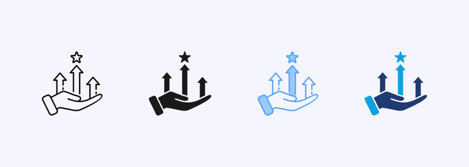 Competitive Advantage Icon Multiple Style