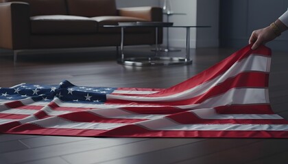 A patriotic image displaying the american flag high quality professional detailed