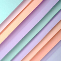 Obraz premium Pastel Diagonal Paper Layers in Soft Hues with Subtle Shadows and Texture