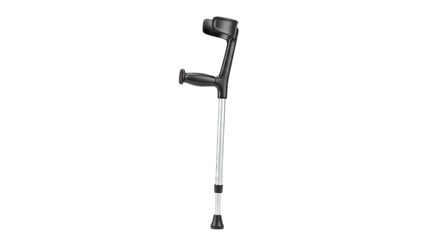 Black and Silver Forearm Crutch