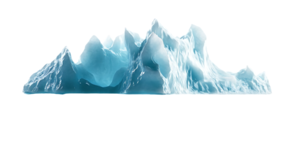 An iceberg isolated on white and transparent background