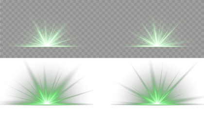 Abstract glowing green vertical lighting lines. png starlight sparkle with brilliant glow holiday...