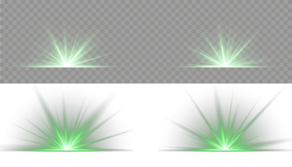Abstract glowing green vertical lighting lines. png starlight sparkle with brilliant glow holiday magic burst illuminated lens vibrant beam dust shining. Vector illustration Luxurious design style.