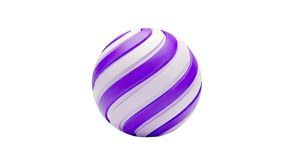 Purple and White Swirl Easter Egg