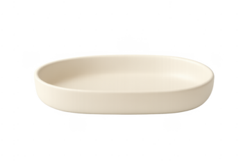 Empty ceramic oval dish or serving platter