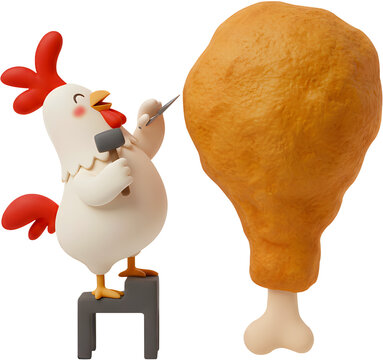 chicken character 3d 