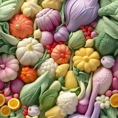 3d vegetables, vegetable pattern, seamless vegetable pattern, food seamless pattern, 3d food pattern, vegetable texture, food texture background, realistic vegetables