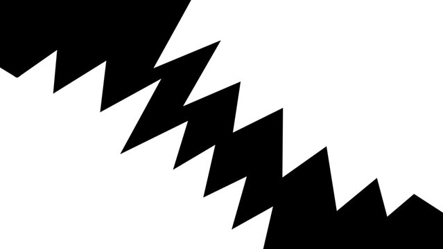 Abstract black and white jagged zigzag edge pattern with sharp geometric teeth design for high contrast backgrounds