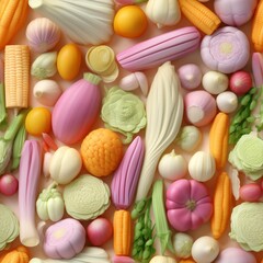 3d vegetables, vegetable pattern, seamless vegetable pattern, food seamless pattern, 3d food pattern, vegetable texture, food texture background, realistic vegetables