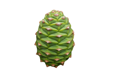 3d pine cone illustration isolated on transparent background