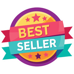 A colorful &ldquo;Best Seller&rdquo; badge 