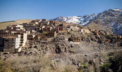 traditional berber village in the Atlas mountains