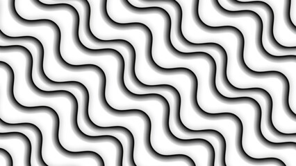 Black and White Abstract Wave Pattern