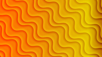 Abstract Yellow Orange Wavy Background