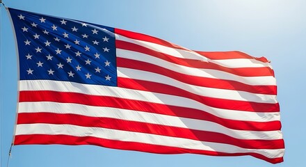 American Flag Waving.