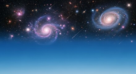 Spiral galaxies universe.