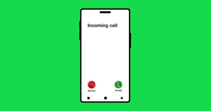 Incoming call ring icon Screen Animation black background. Smartphone ringing with incoming call animation. animated incoming call concept