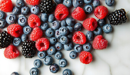 blackberry and raspberry red and black berries currant close up