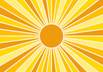 Abstract sun print boho minimalist printable wall art. Yellow sun rays psychedelic background