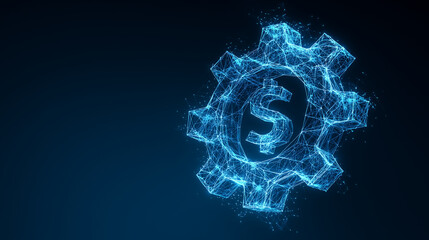 Digital currency hologram finance concept