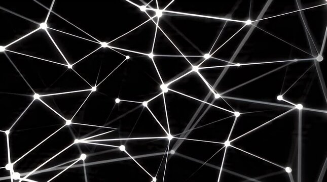 Abstract Glowing Lattice Morphing for Tech Hero Header and UI Background